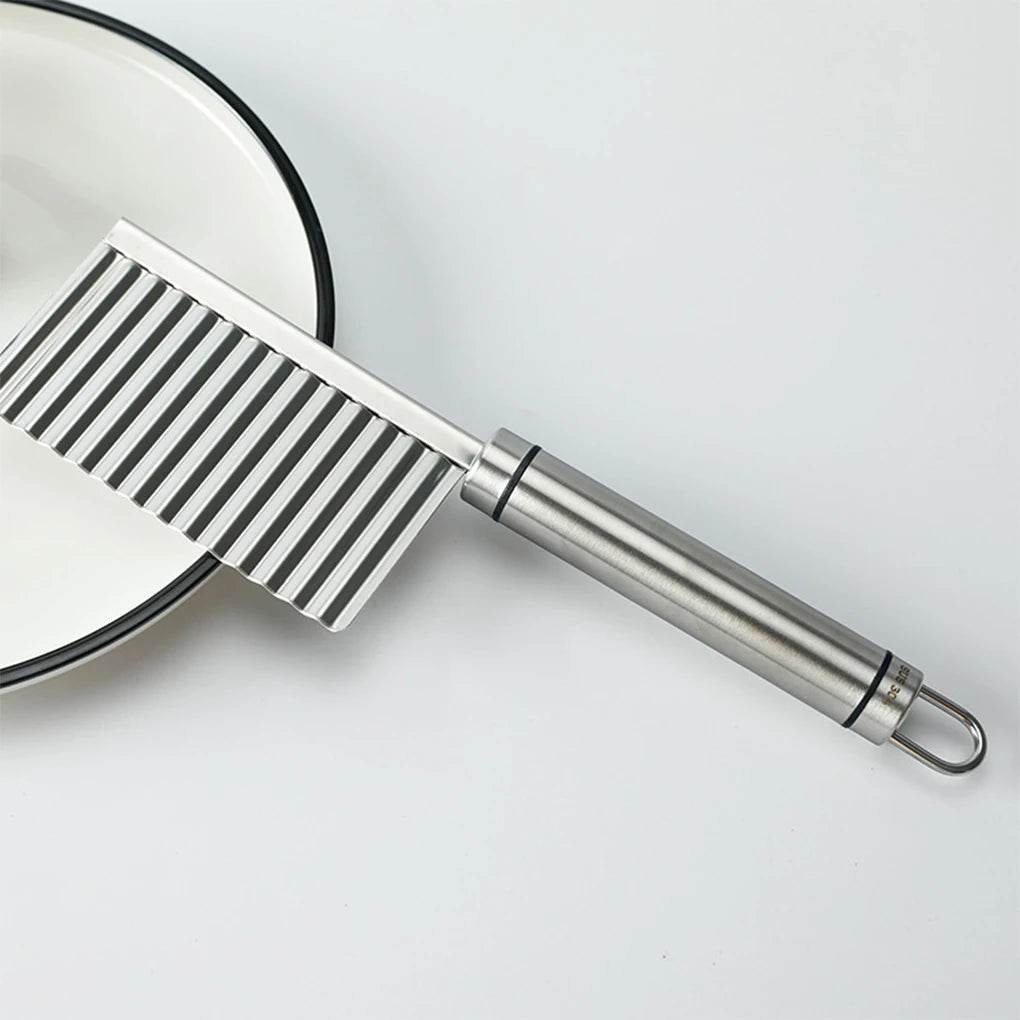 2 Pcs Stainless Steel Wave Knife Potato & French Fries Cutter