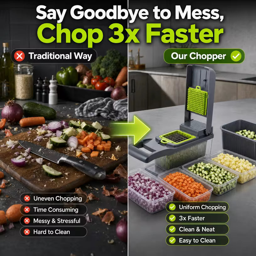 16-in-1 Vegetable Chopper – Slice, Dice & Julienne
