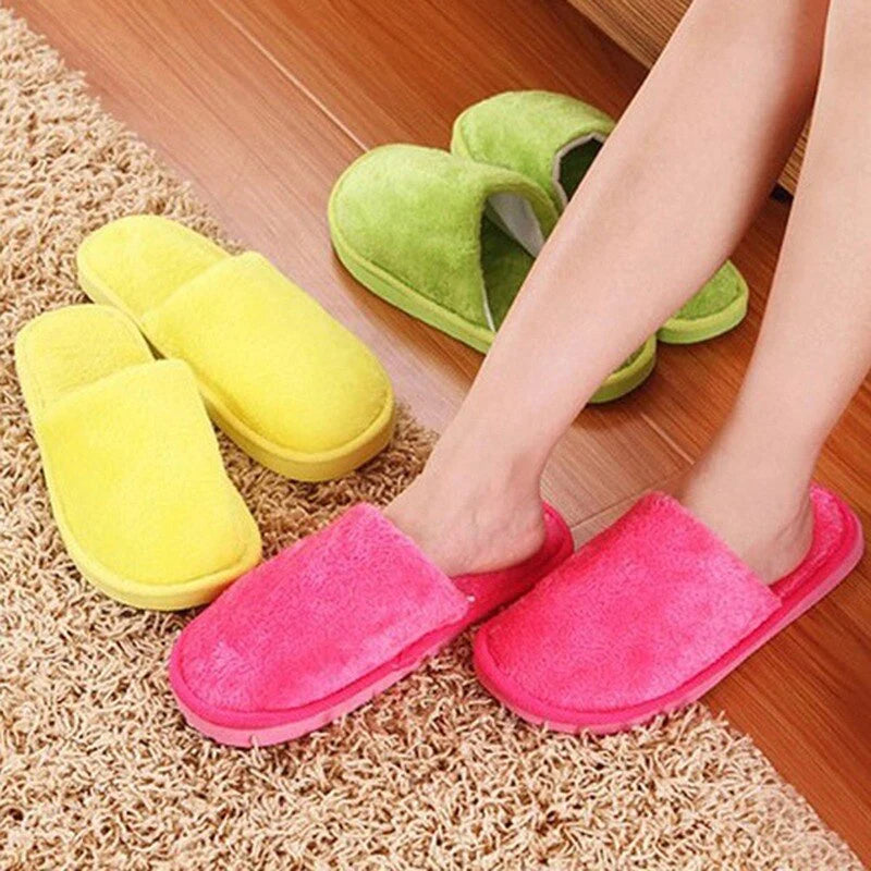 Winter Cotton Home Slippers for Men & Women Indoor Guest Footwear