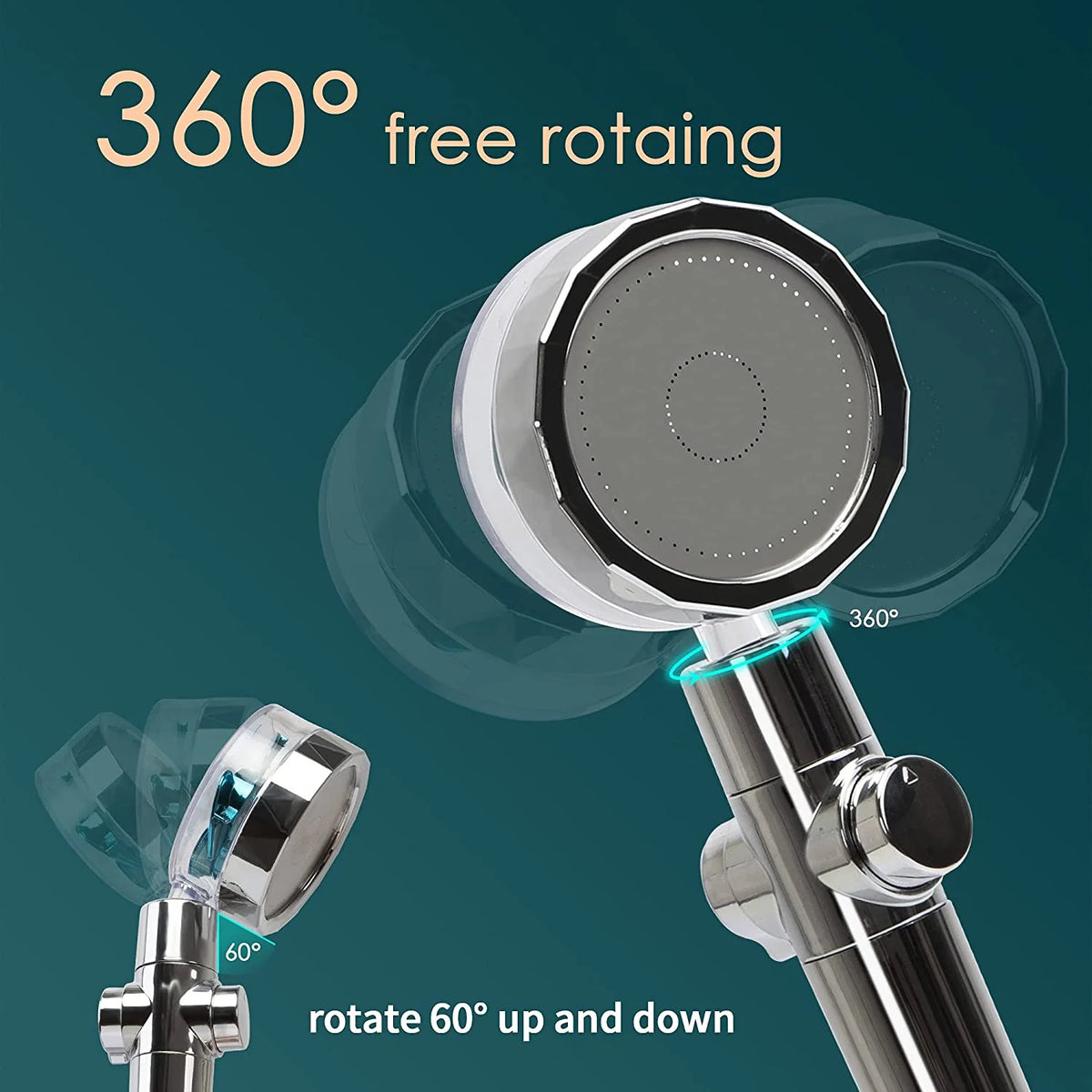 HIGH PRESSURE TURBO SHOWER HEAD