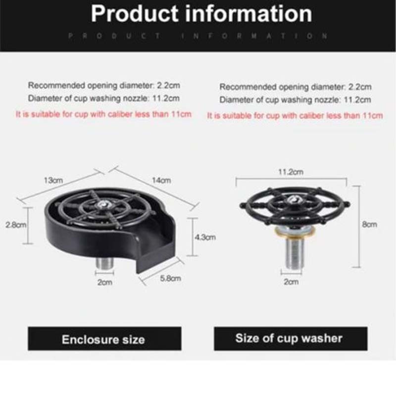 Automatic Cup Washer Glass Rinser for Kitchen Sink Faucet
