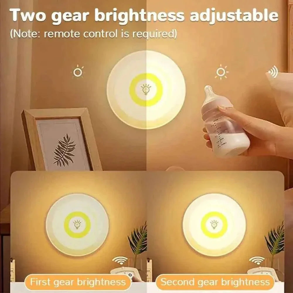 Wireless LED Night Lights with Remote – Pack of 3