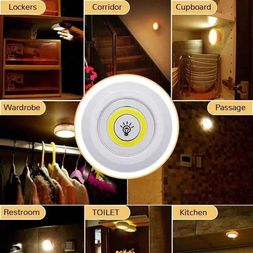 Wireless LED Night Lights with Remote – Pack of 3