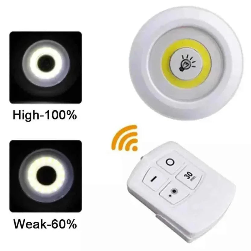 Wireless LED Night Lights with Remote – Pack of 3