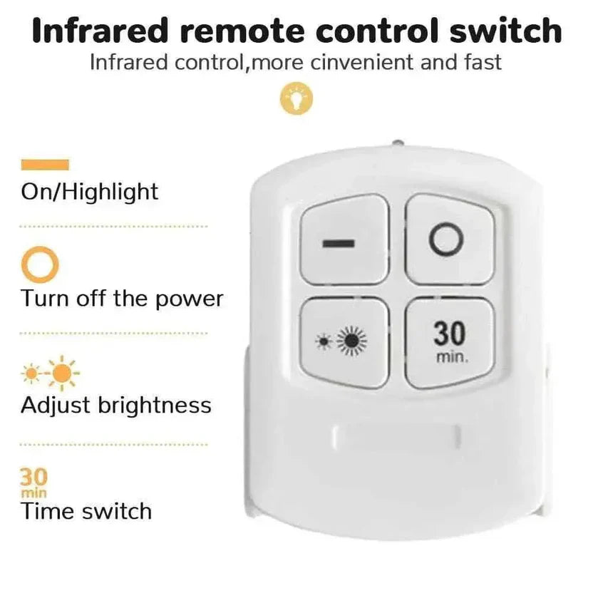 Wireless LED Night Lights with Remote – Pack of 3