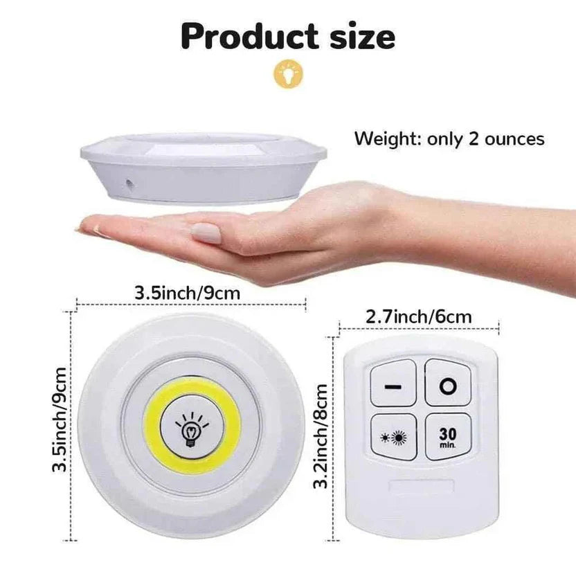 Wireless LED Night Lights with Remote – Pack of 3