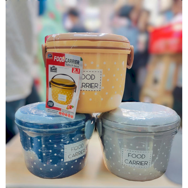 Double Layer Plastic Tiffin Lunch Box with Mini Steel Container