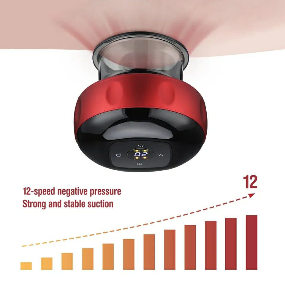 Electric Vacuum Cupping Massage Anti Cellulite Magnet Therapy Wireless Guasha Scraping Fat Burner Slimming Body Scraping Cupping Hajama
