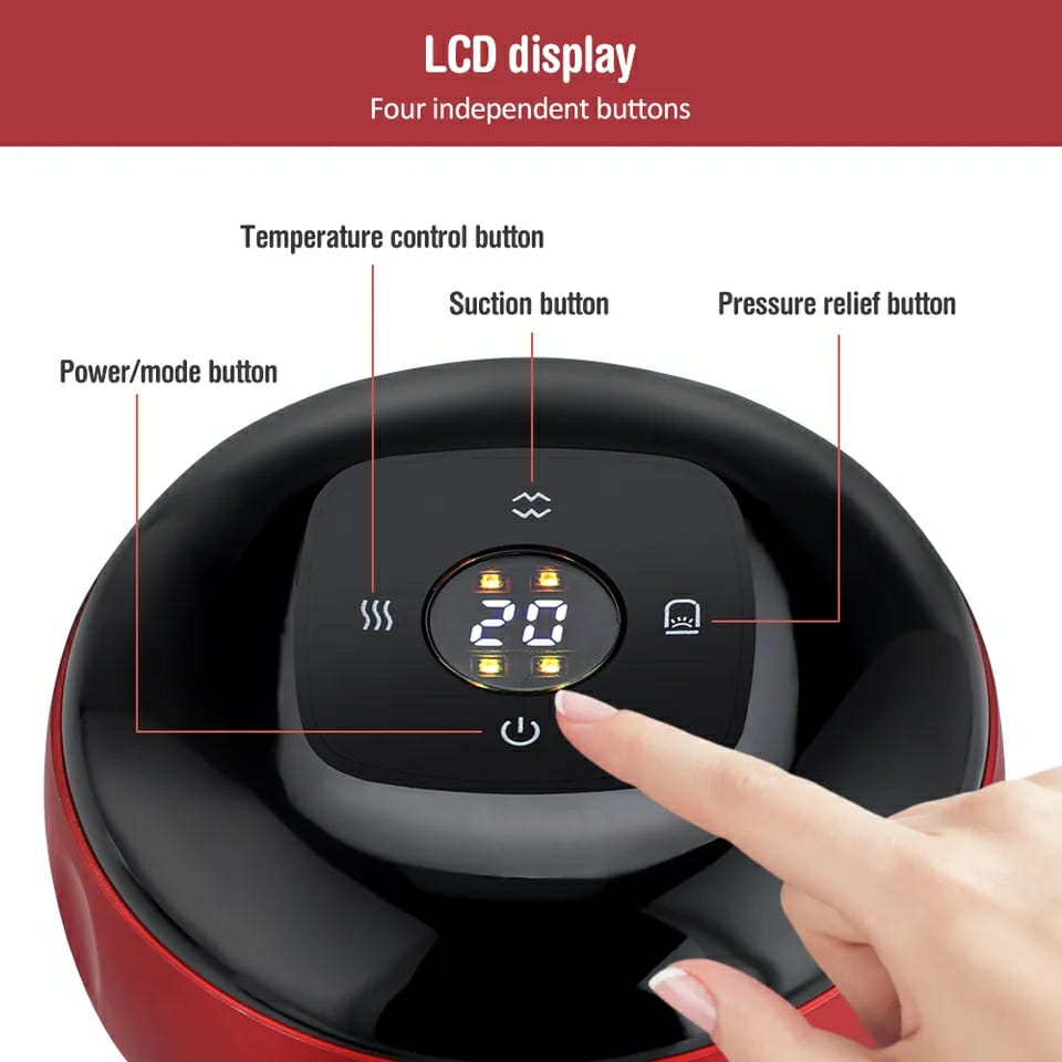 Electric Vacuum Cupping Massage Anti Cellulite Magnet Therapy Wireless Guasha Scraping Fat Burner Slimming Body Scraping Cupping Hajama