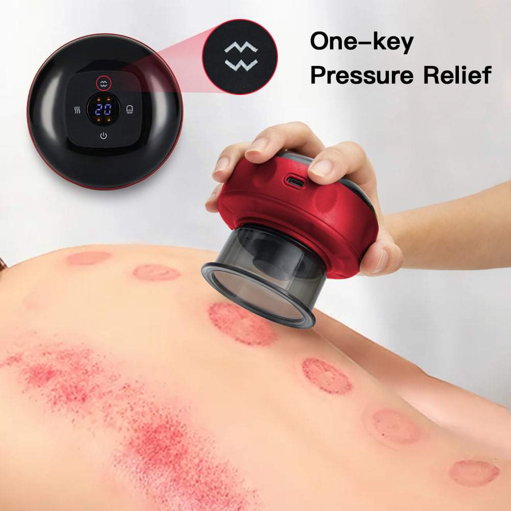 Electric Vacuum Cupping Massage Anti Cellulite Magnet Therapy Wireless Guasha Scraping Fat Burner Slimming Body Scraping Cupping Hajama