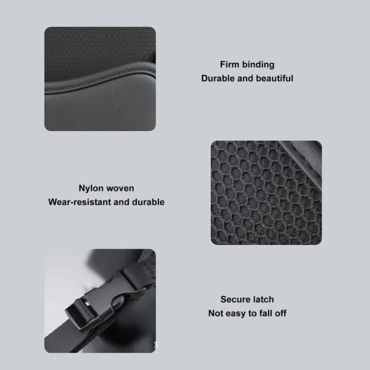 Car Handbag Holder, Car Mesh Organizer Net Pocket Purse/Book/Phone Holder,Tissue Box 3-IN-1 Auto Interior Organizers