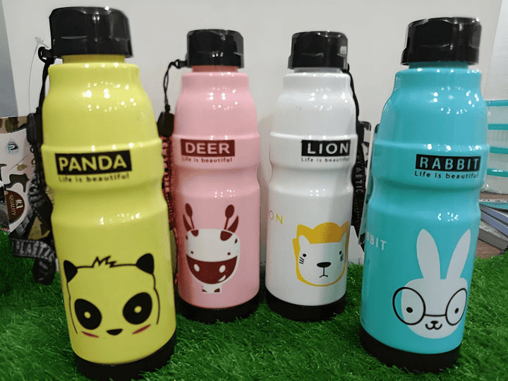 Pack of 3 Commando Kids School Water Bottles for Home & Outdoor