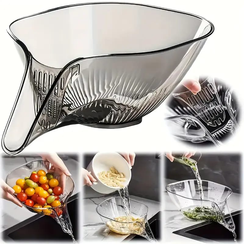 Durable Plastic Kitchen Drain Basket for Fruits & Vegetables