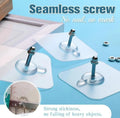 Strong Punch Free Self Adhesive Wall Screw Rod Hooks and Nail Mounting Hang Kit