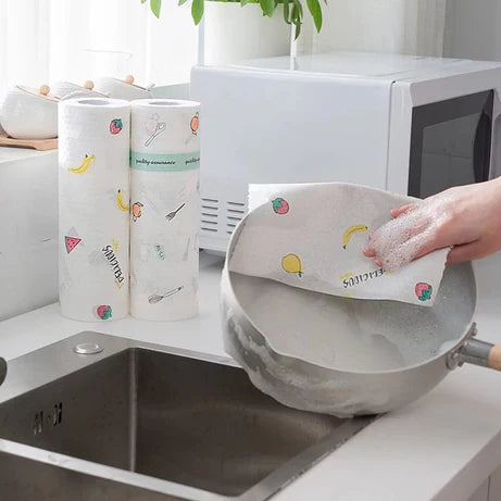 Pack of 2 Washable Kitchen Cleaning Towels for Wet & Dry Use