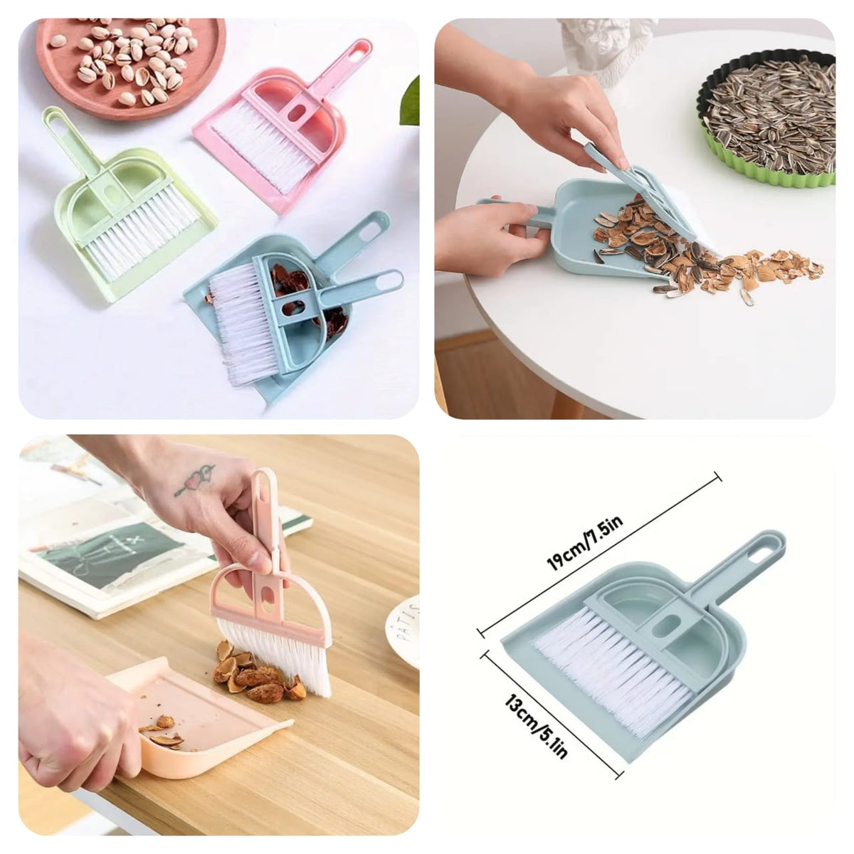 Mini Desktop Cleaning Brush & Dustpan Set for Home & Office