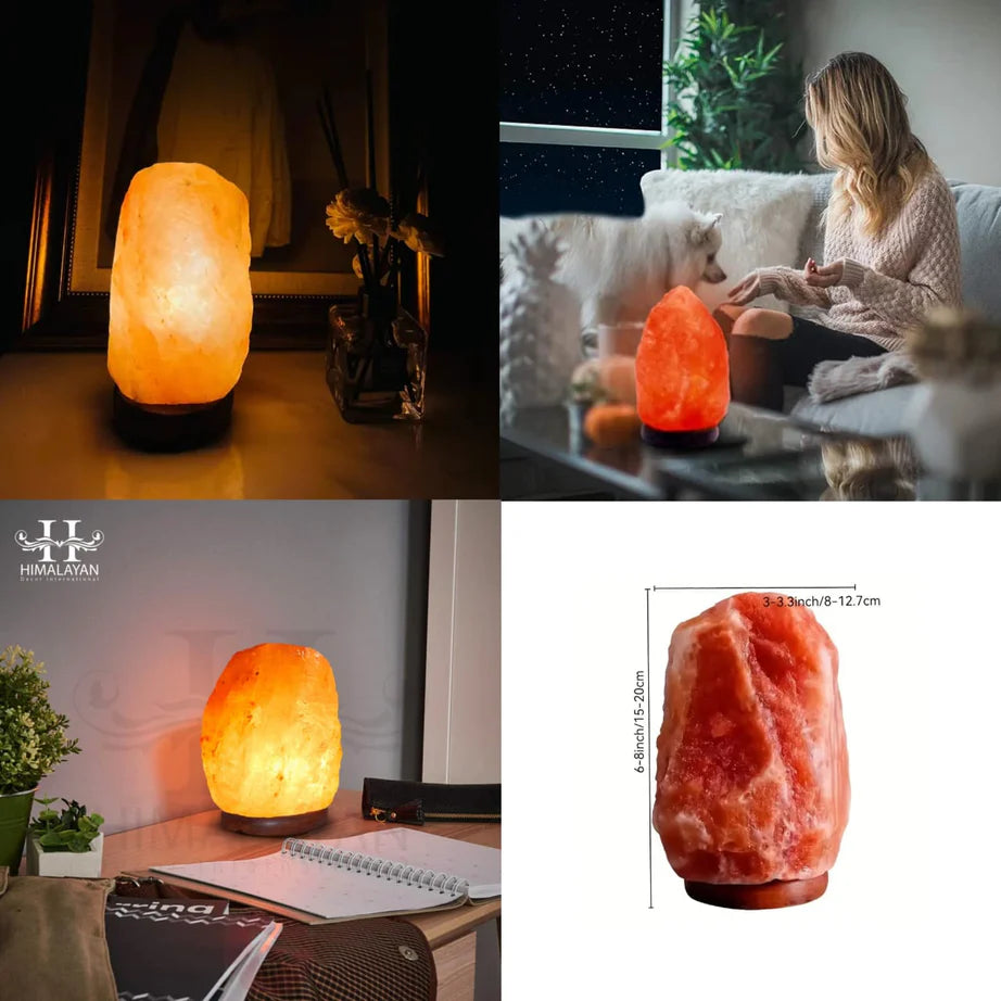 USB Himalayan Salt Lamp Night Light for Relaxation & Home Decor