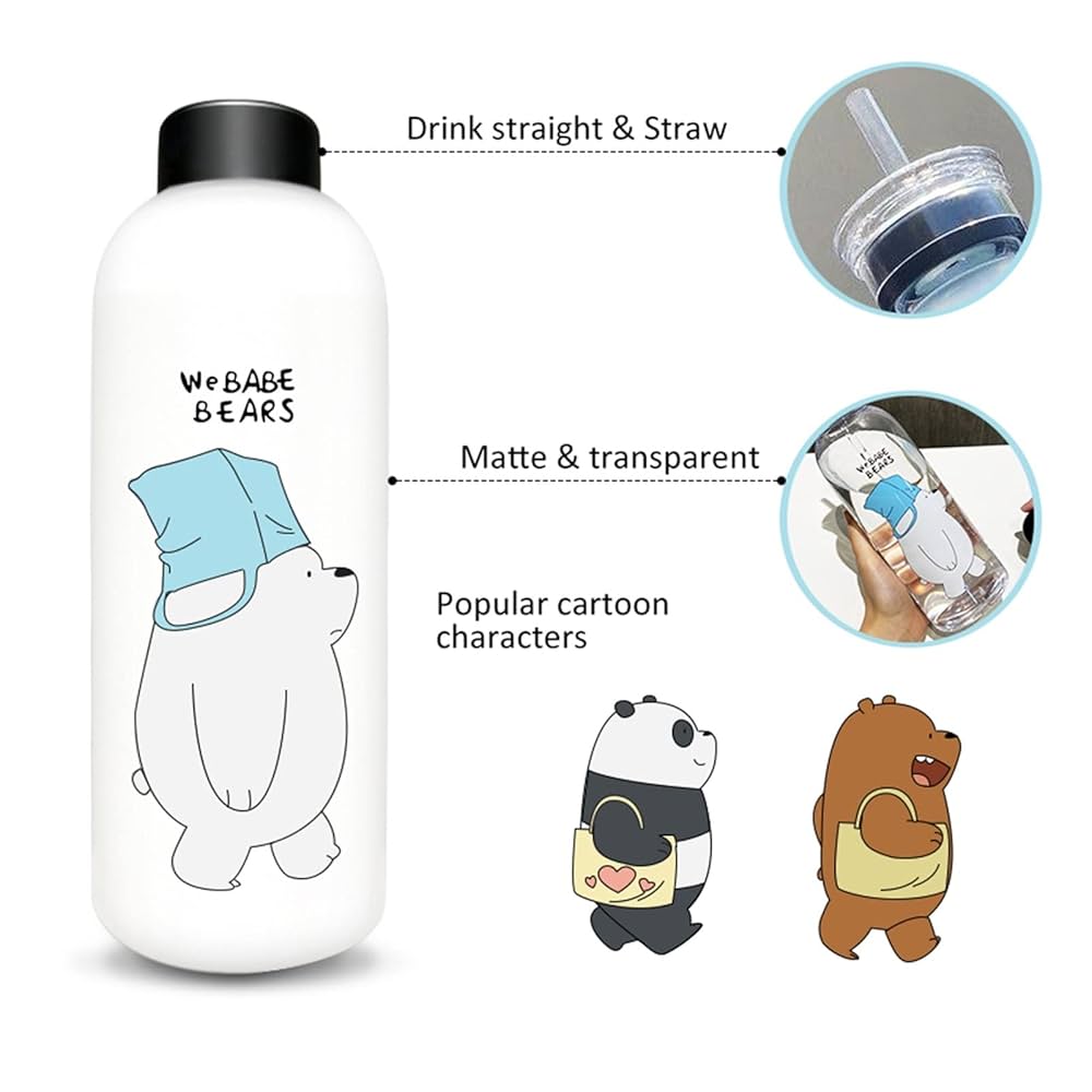 We Baby Bears Cartoon Water Bottle BPA-Free Leakproof & Durable