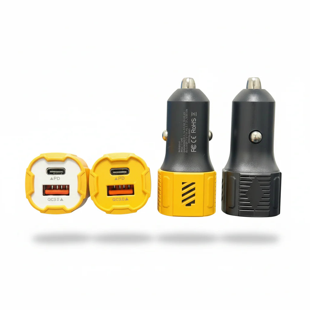 USB & PD Fast Charging Car Charger QC3.0 Dual Port Type-C Adapter