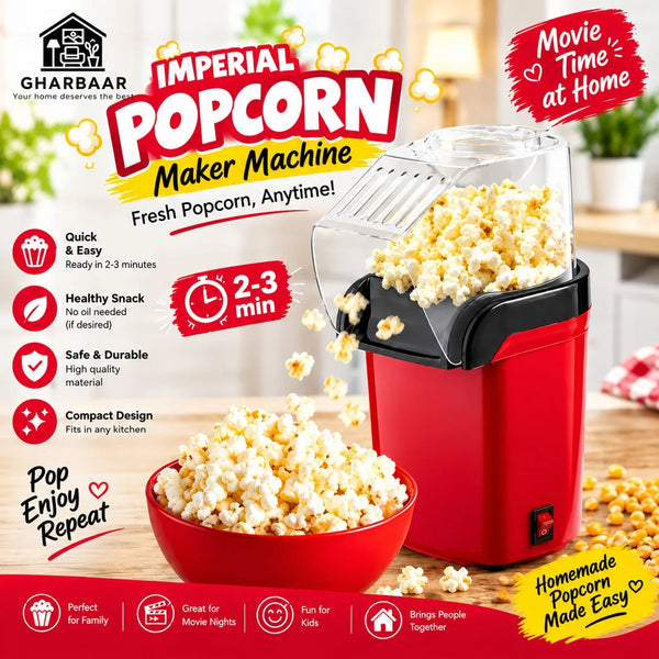 Hot air popcorn popper maker