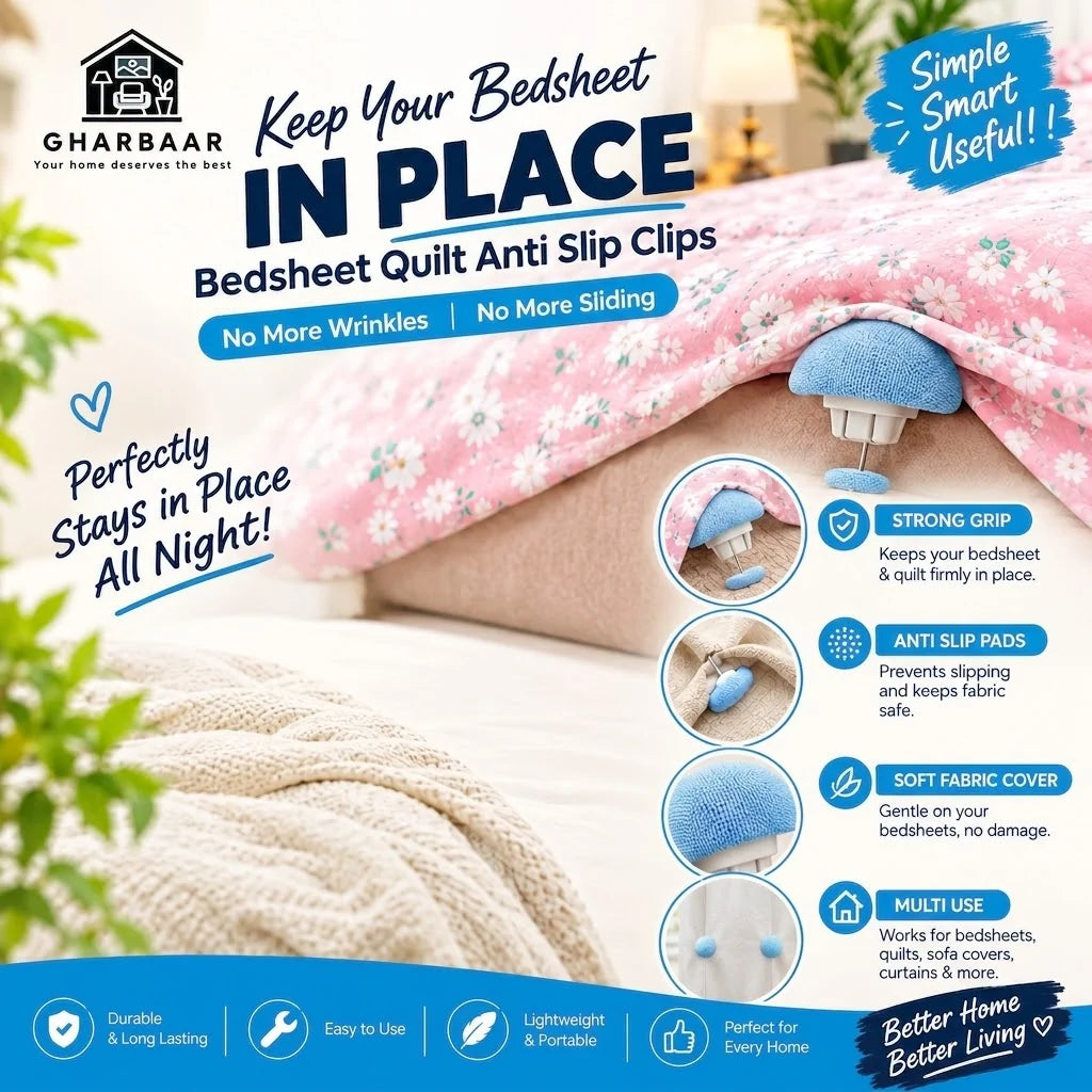 Anti-Slip Bedsheet & Quilt Holder Clips