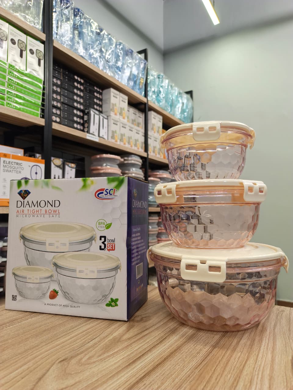 Diamond Air Tight Bowl Set