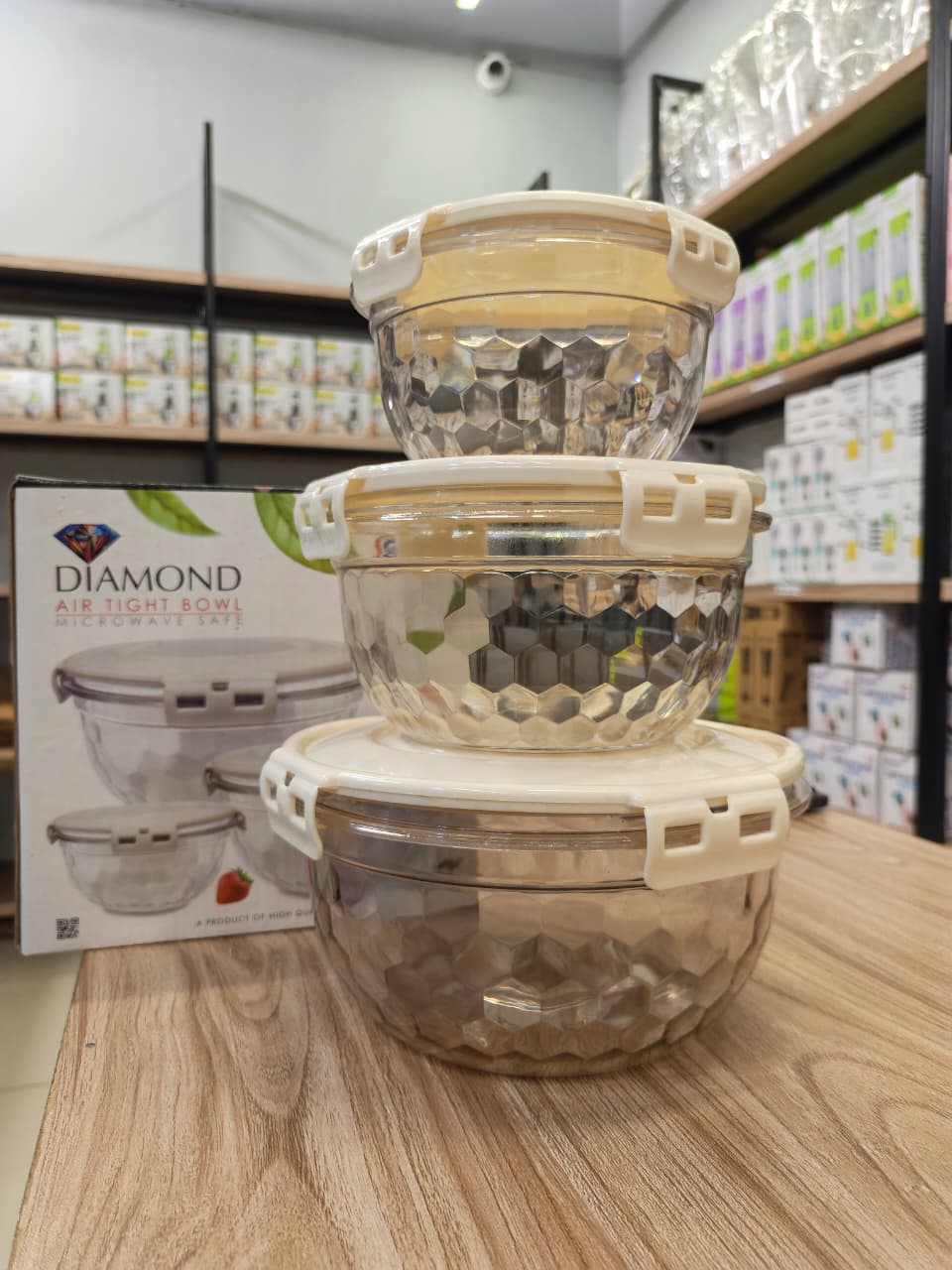 Diamond Air Tight Bowl Set