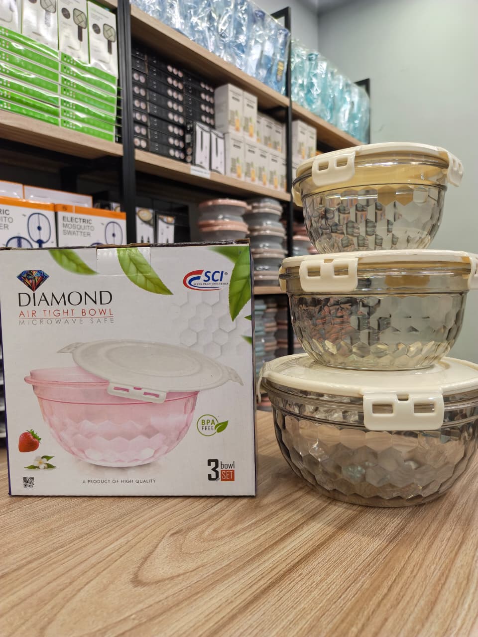 Diamond Air Tight Bowl Set