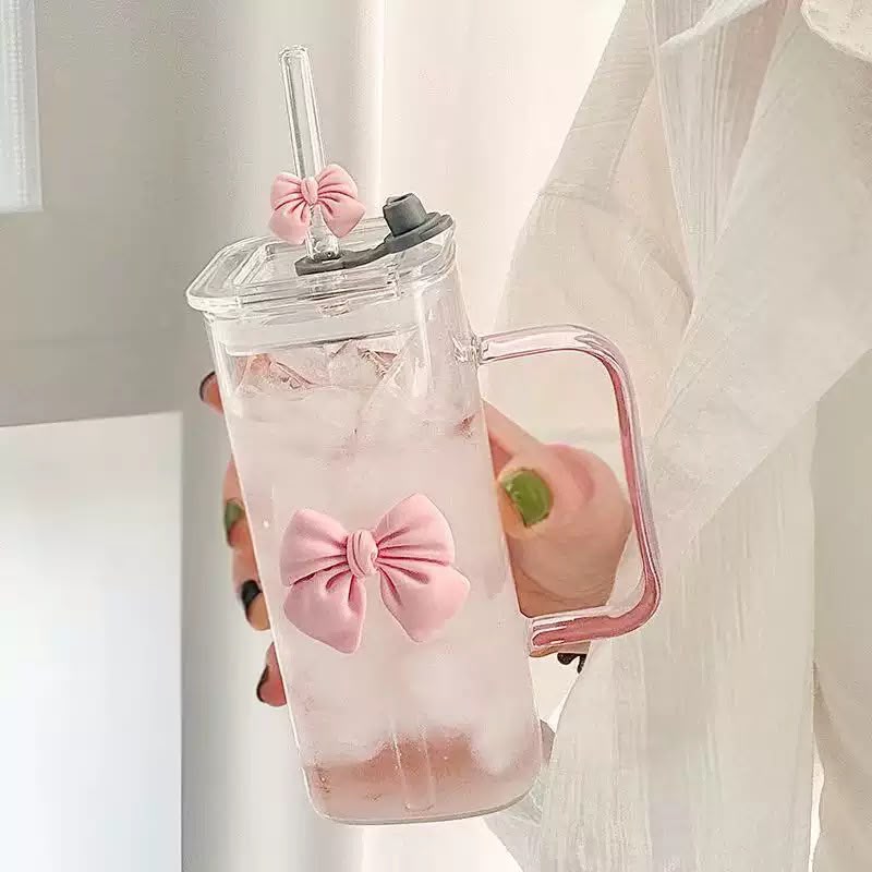 Aesthetic Bow Design Water Bottle