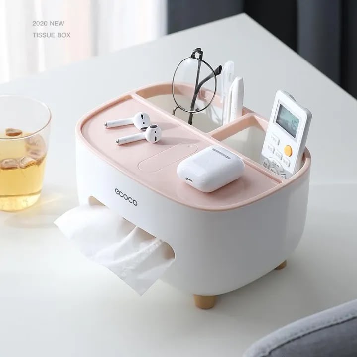Multifunctional Tissue Box Organizer
