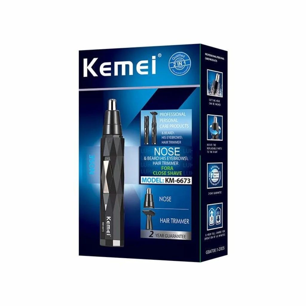 Kemei 2-in-1 Nose & Ear Hair Trimmer – Precision Grooming Tool