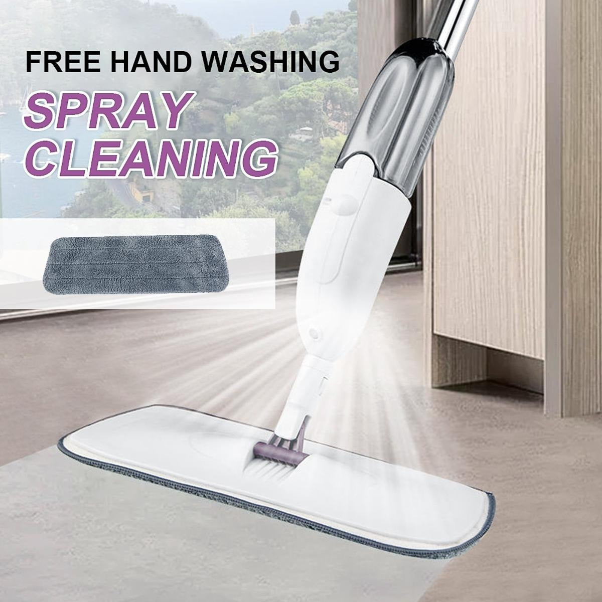 Premium Spray Mop – 360° Floor Cleaning Mop with Refillable Water Tank