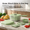 Multi Grater & Vegetable Chopper – Slicer, Shredder, Strainer & Storage Bowl