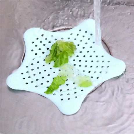 (Pack of 3) Basin Silicone Starfish Rubber and Sink Hair Catcher