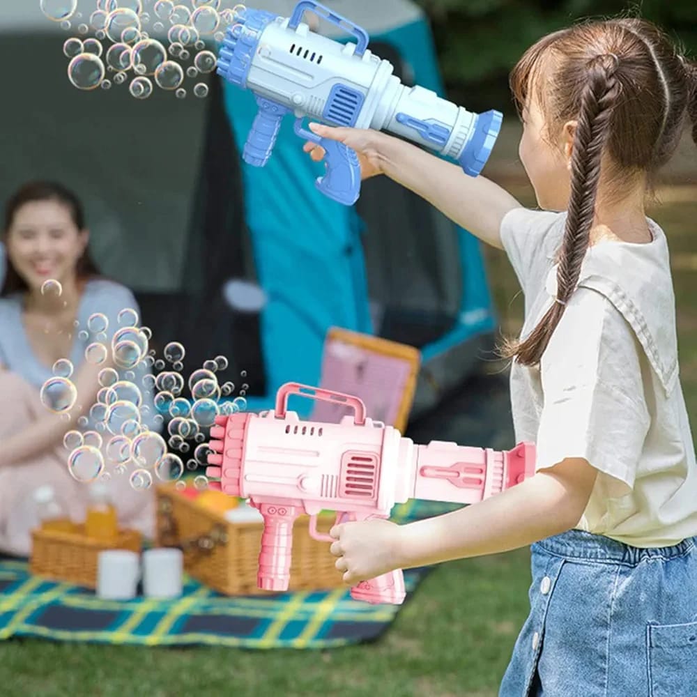 32 Hole Electric Bubble Gun Bazooka Blaster for Kids Outdoor Toy