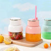 800ml USB Rechargeable Portable Juicer Blender Cup with Straw