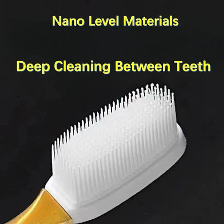 Pack of 3 DR WARM Nano Charcoal Soft Bristle Toothbrushes for Adults