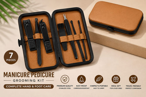 7-Piece Manicure Pedicure Grooming Kit