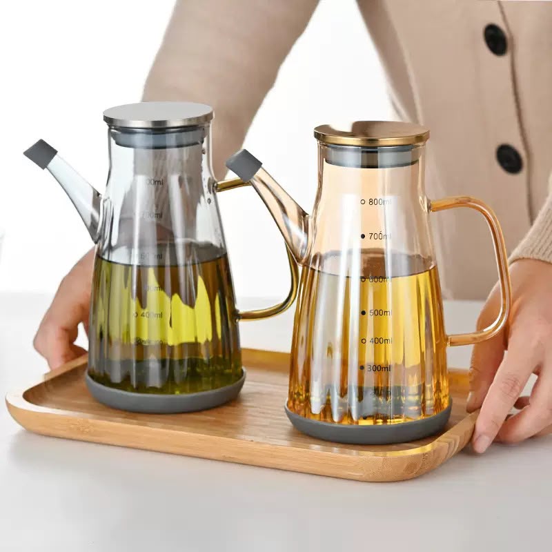 Glass Oil Dispenser – Kitchen Oil Pouring Bottle