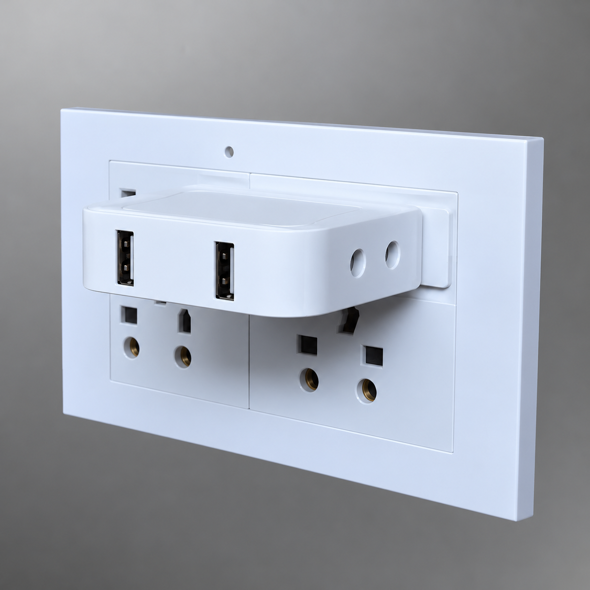 4 in 1 Extension and Charger 180 degree with 2 USB ports