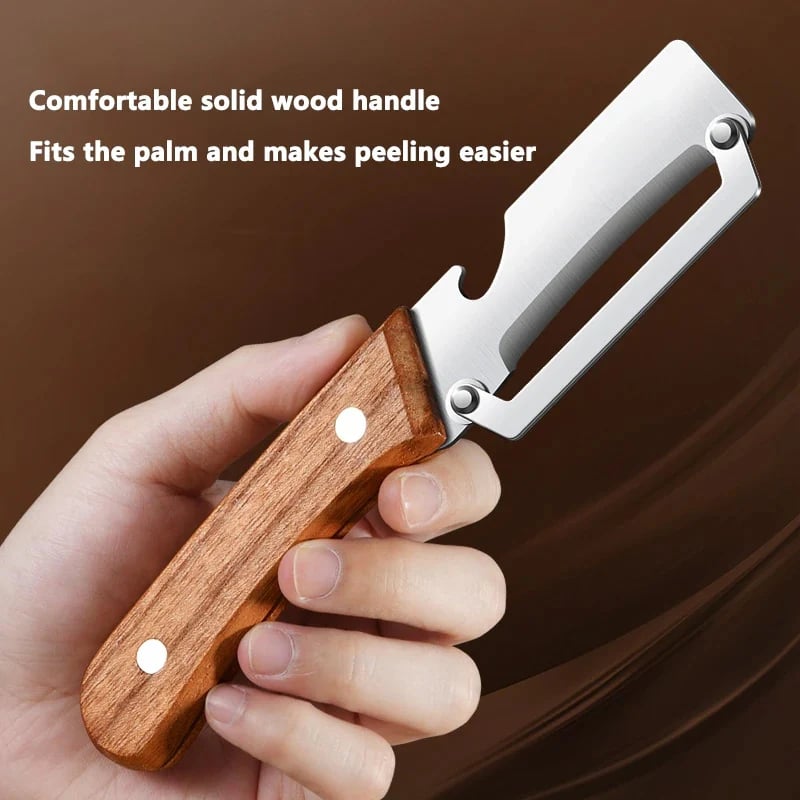 🏆 Last Day Special Price ! 🎉🎁 Thickened Stainless Steel Multi-Peeler – Heavy-Duty, Wide Blade, Bottle Opener 🍺
