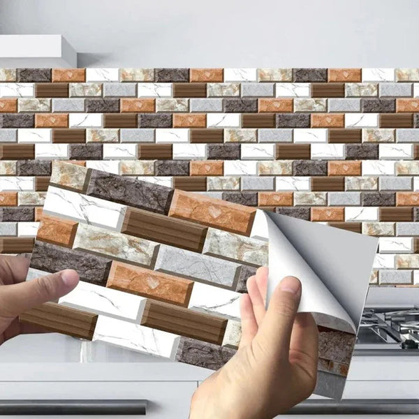 Pack Of 24 Waterproof Smart Self Adhesive Tile Stickers