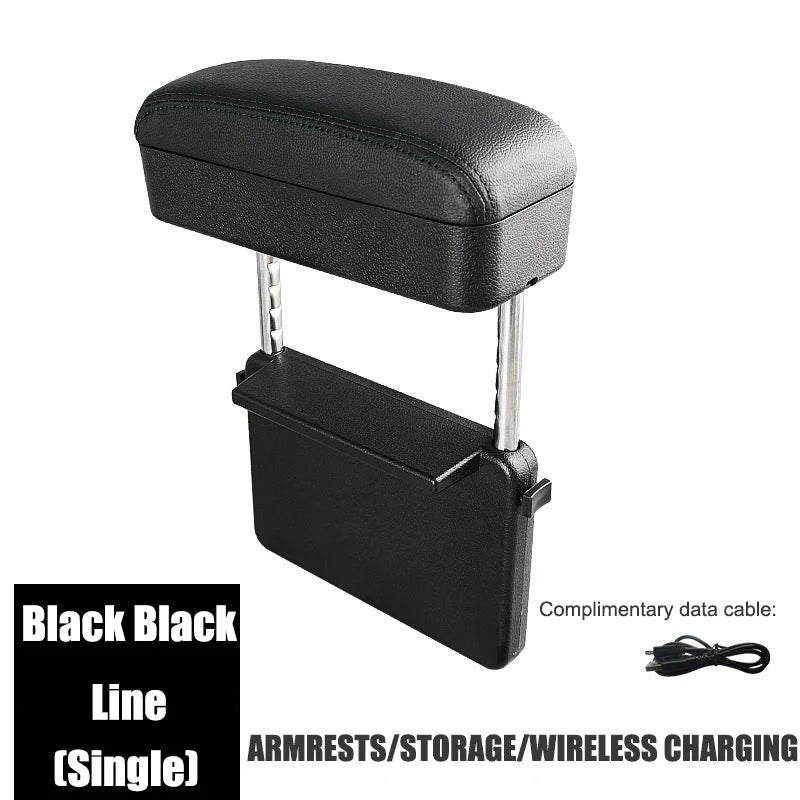 Car Driving Elbow Rest, Armrest Box, Wireless Charging Storage Box, Car Seat Gap Storage Storage Box