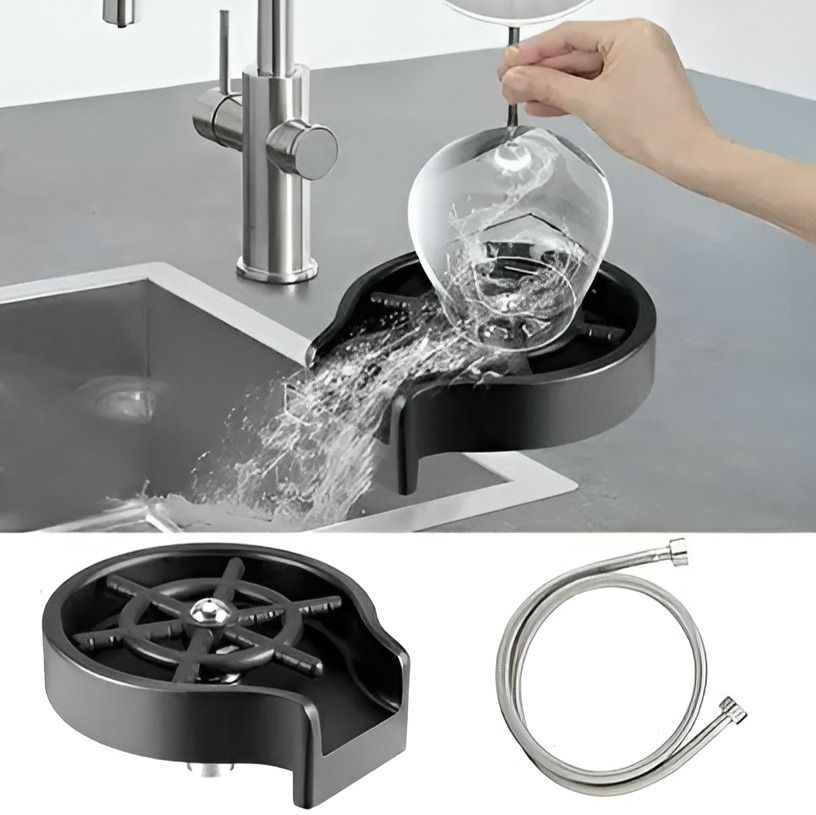 Automatic Cup Washer Glass Rinser for Kitchen Sink Faucet