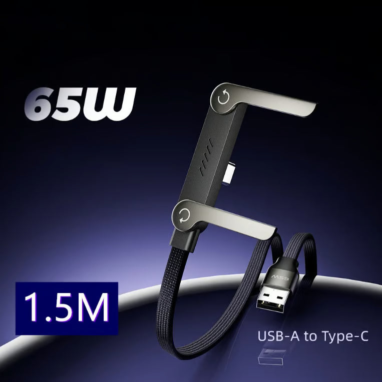 2-in-1 Fast Charging Cable with Phone Stand
