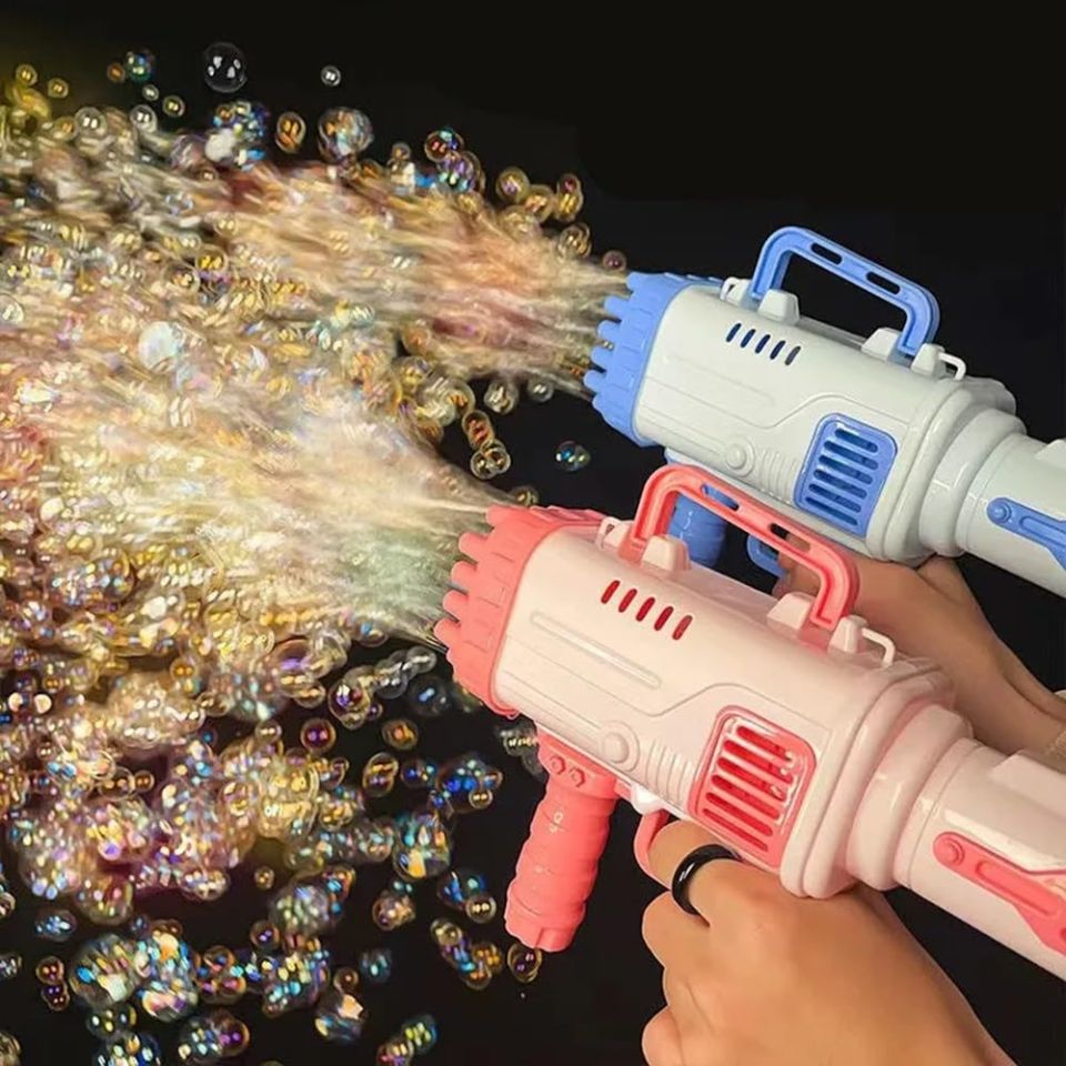 32 Hole Electric Bubble Gun Bazooka Blaster for Kids Outdoor Toy