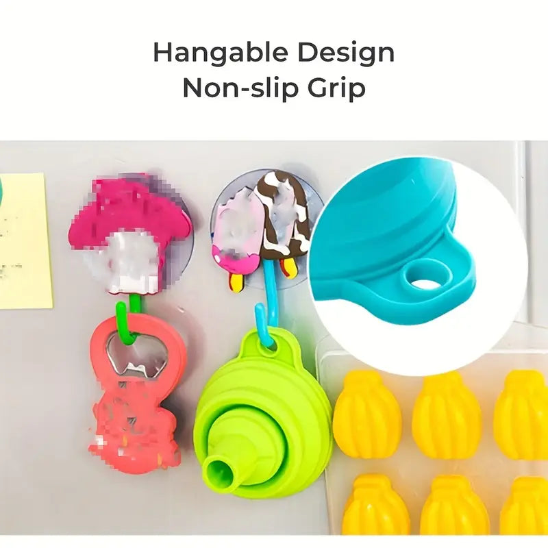 Pack of 3 Foldable Silicone Food Grade Funnels for Kitchen Use
