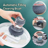 Kitchen soap dispensing push-type palm brush multifunctional cleaning brush