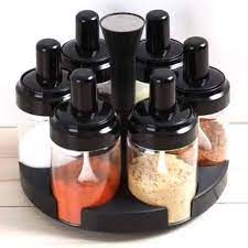 360 degree rotating spice bottle rack