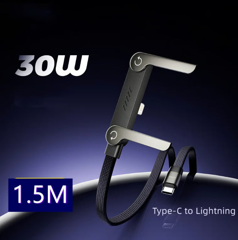 2-in-1 Fast Charging Cable with Phone Stand